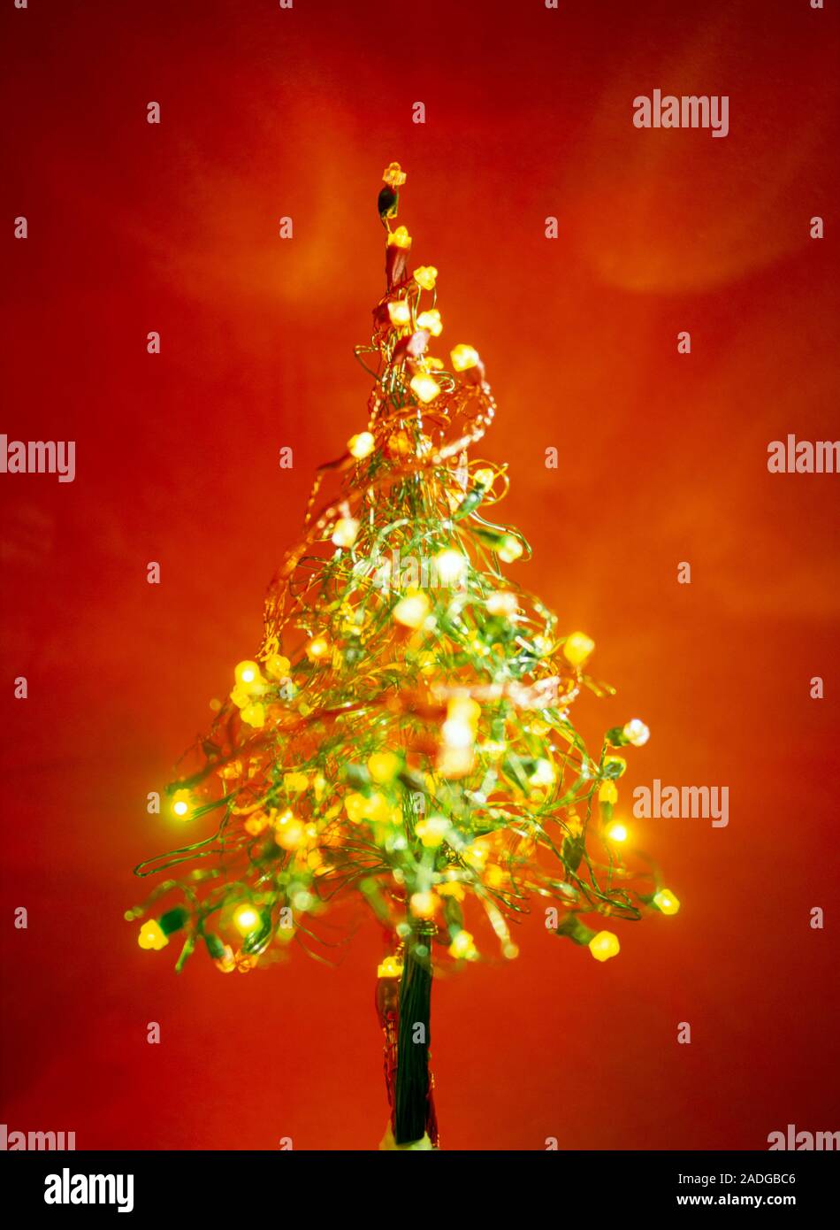 Christmas lights. Decorative coloured electrical lights in the shape of