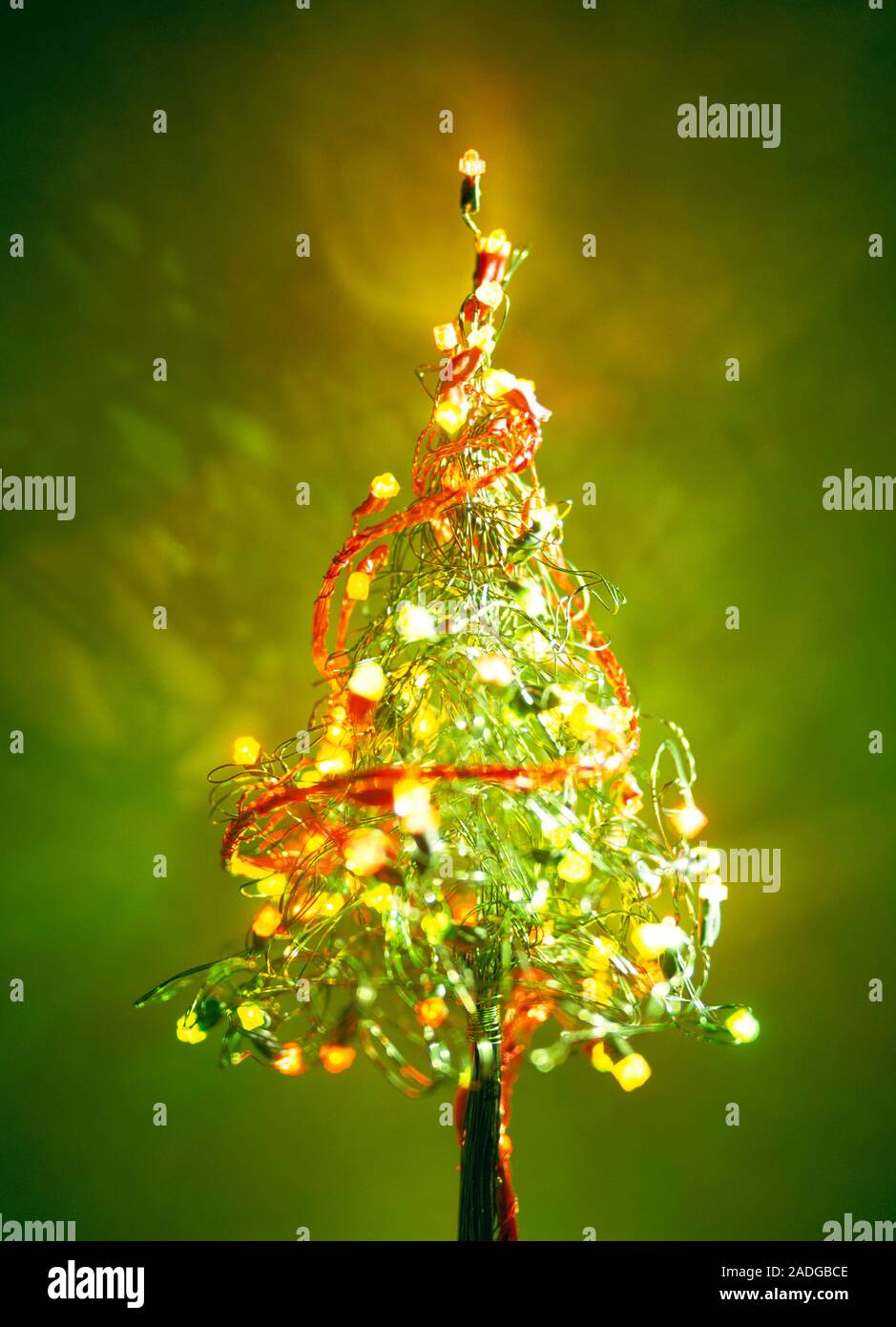 Christmas lights. Decorative coloured electrical lights in the shape of