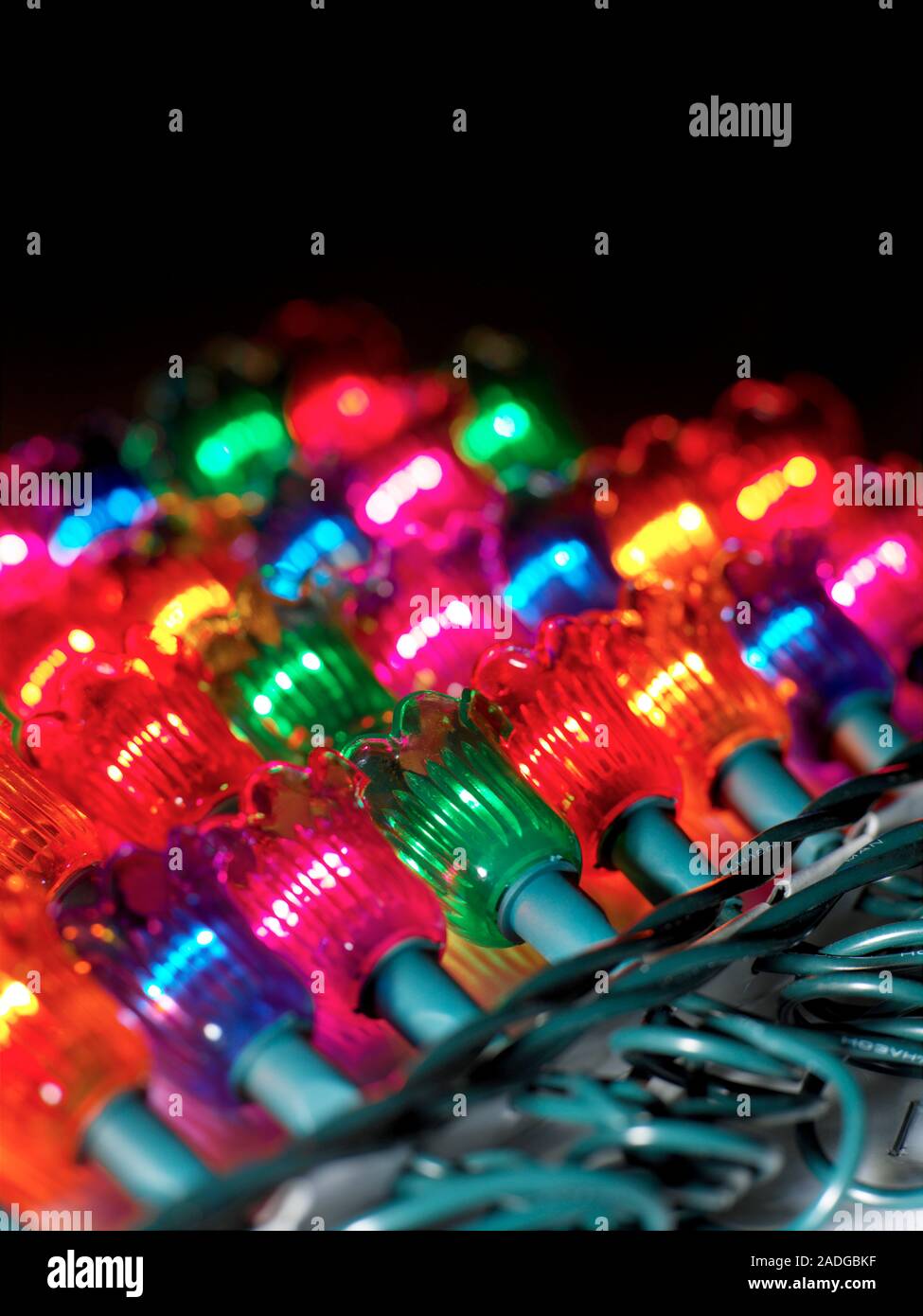 Christmas lights. The lights are connected in series Stock Photo Alamy