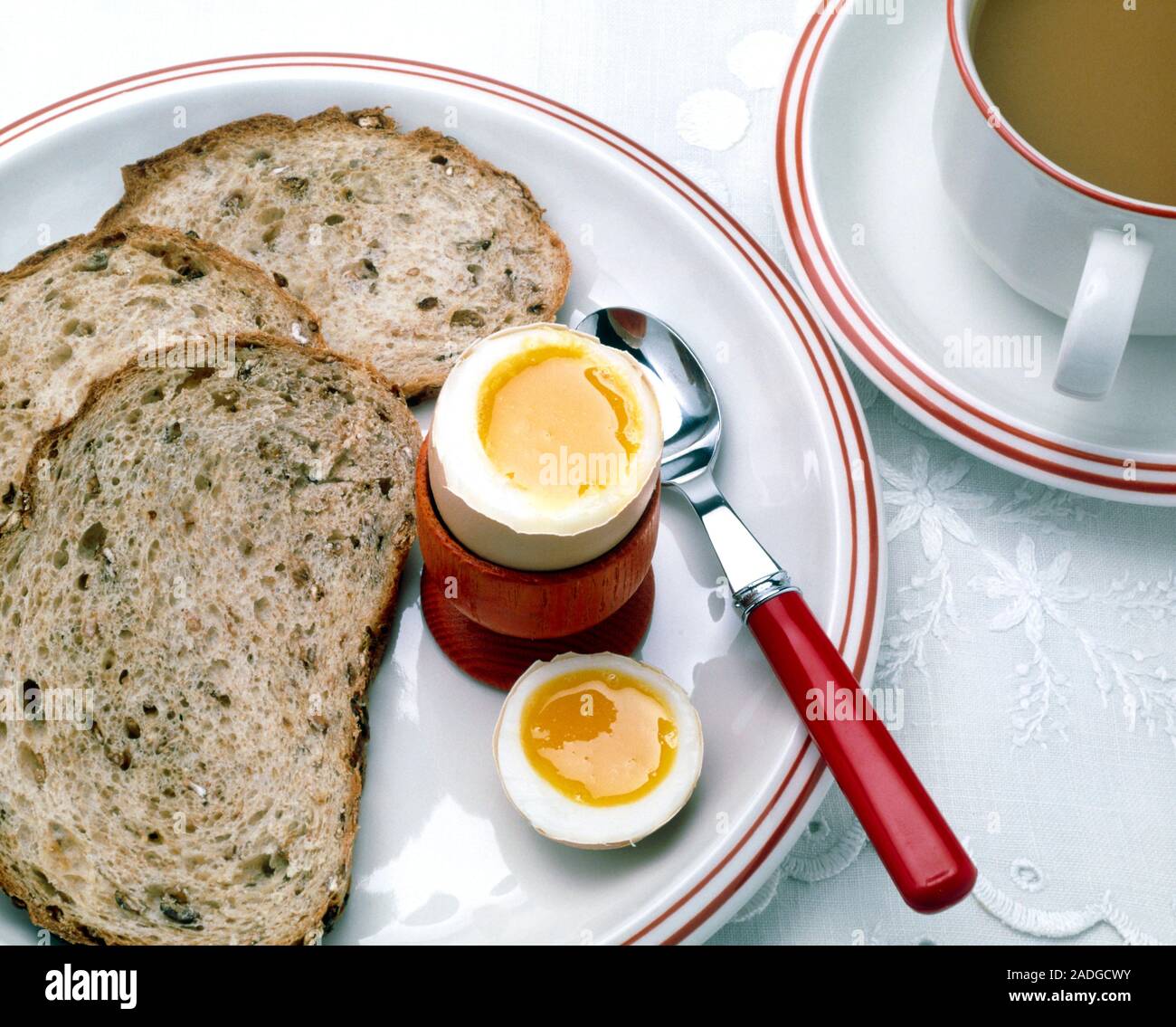 Healthy breakfast. View of a healthy breakfast consisting of a soft