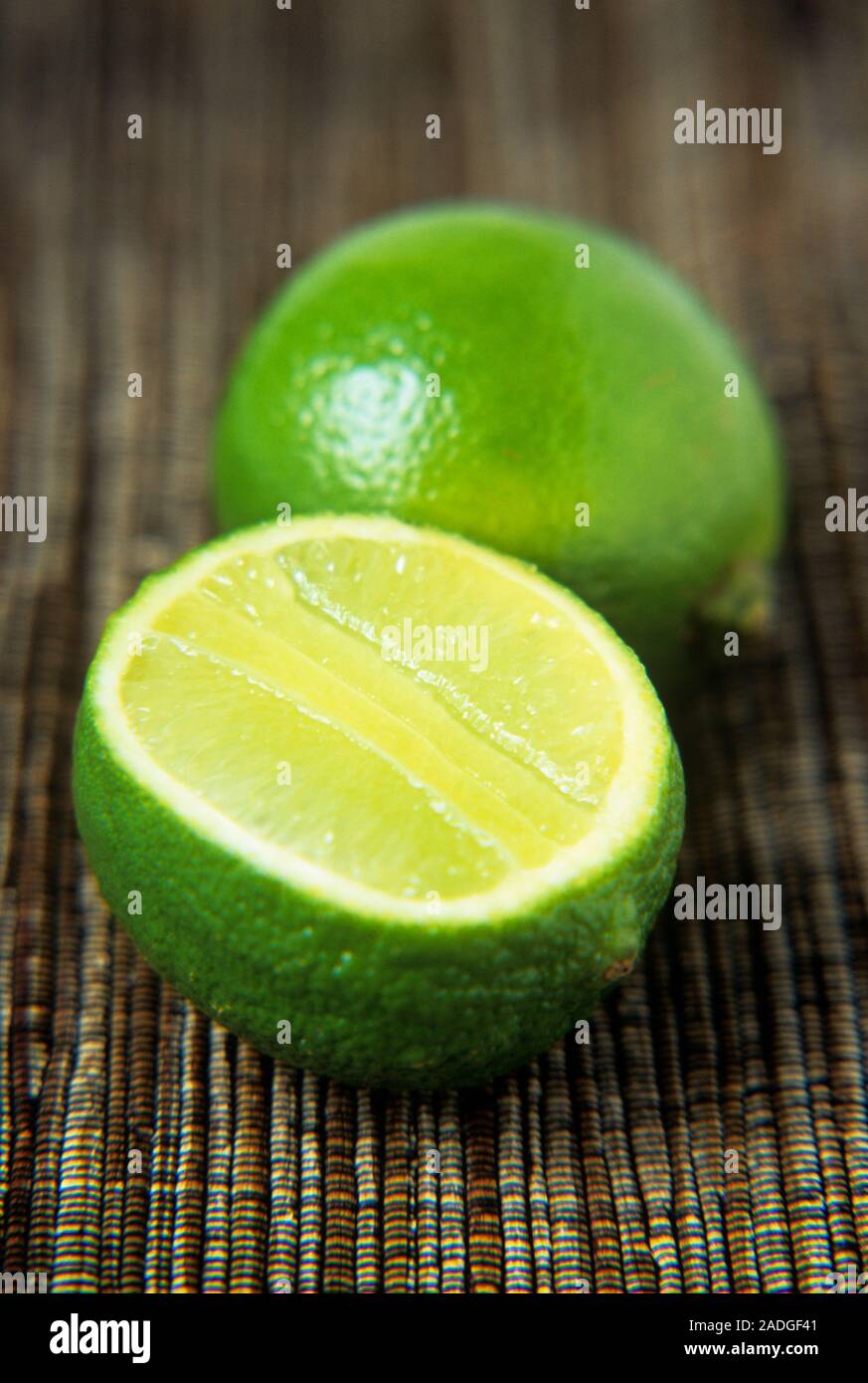 Limes (Citrus aurantifolia). This citrus fruit contains very high