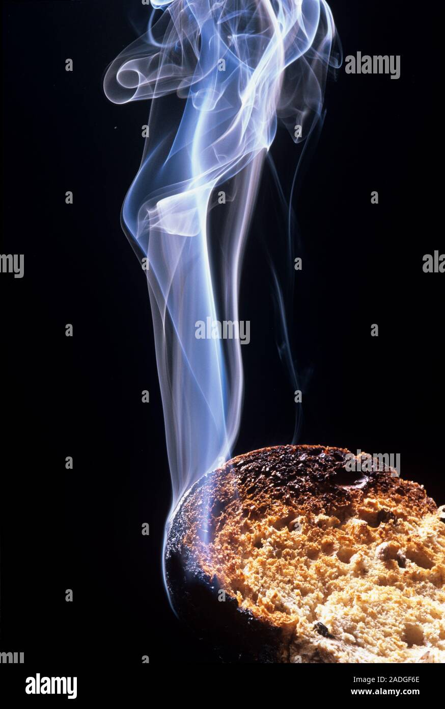 Burnt toast. Smoke rising from burnt toast Stock Photo Alamy