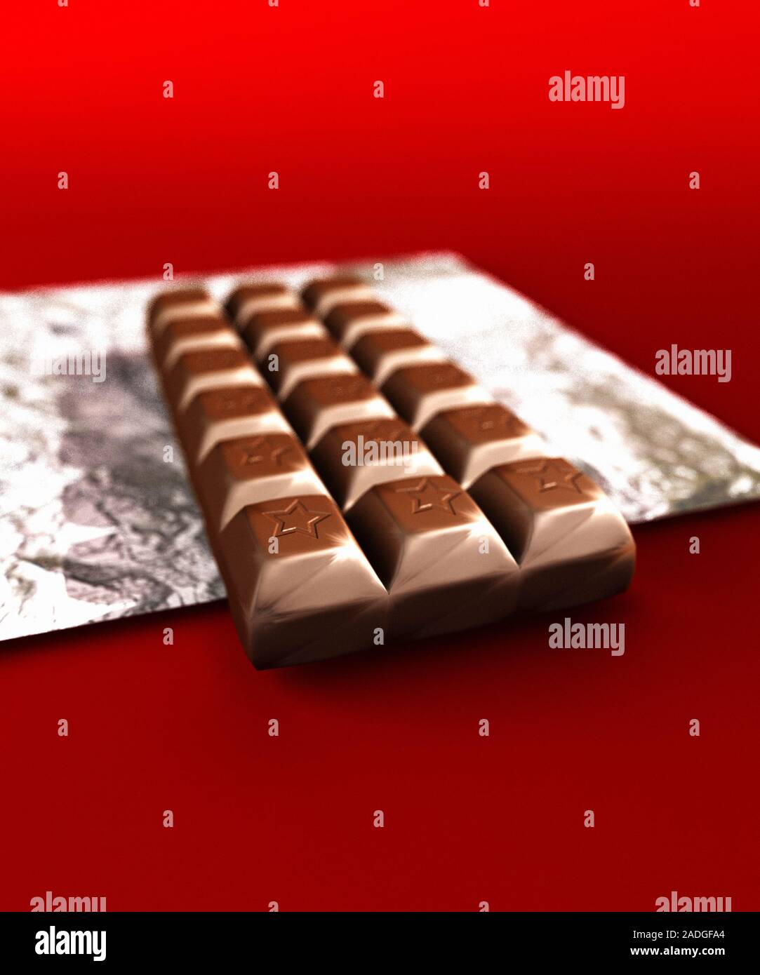 Chocolate, computer artwork Stock Photo - Alamy