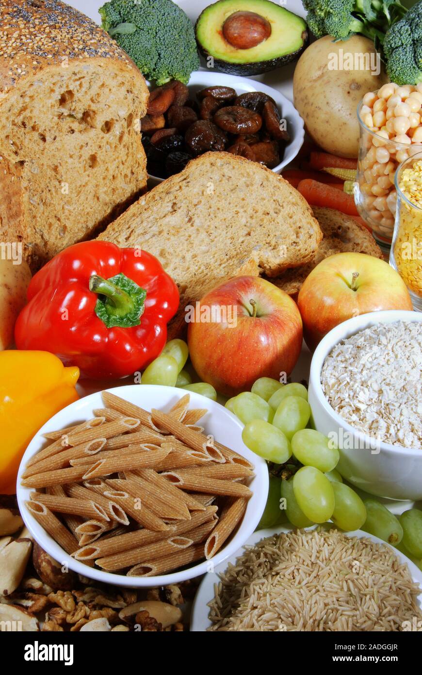 Fibrerich foods. All these foods are high in insoluble fibre, the