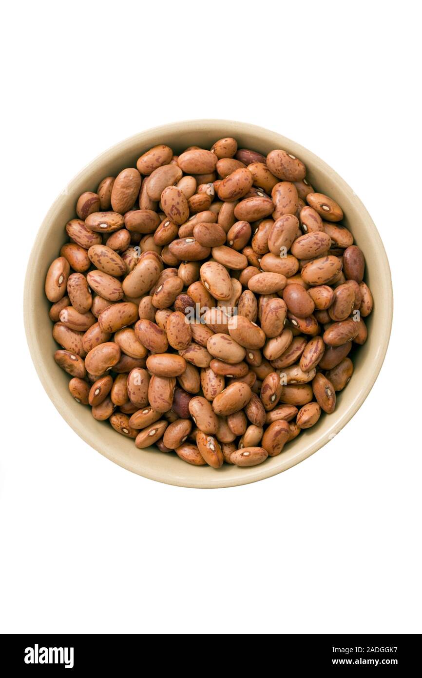 Borlotti beans (Phaseolus vulgaris). These are a variety of Kidney bean