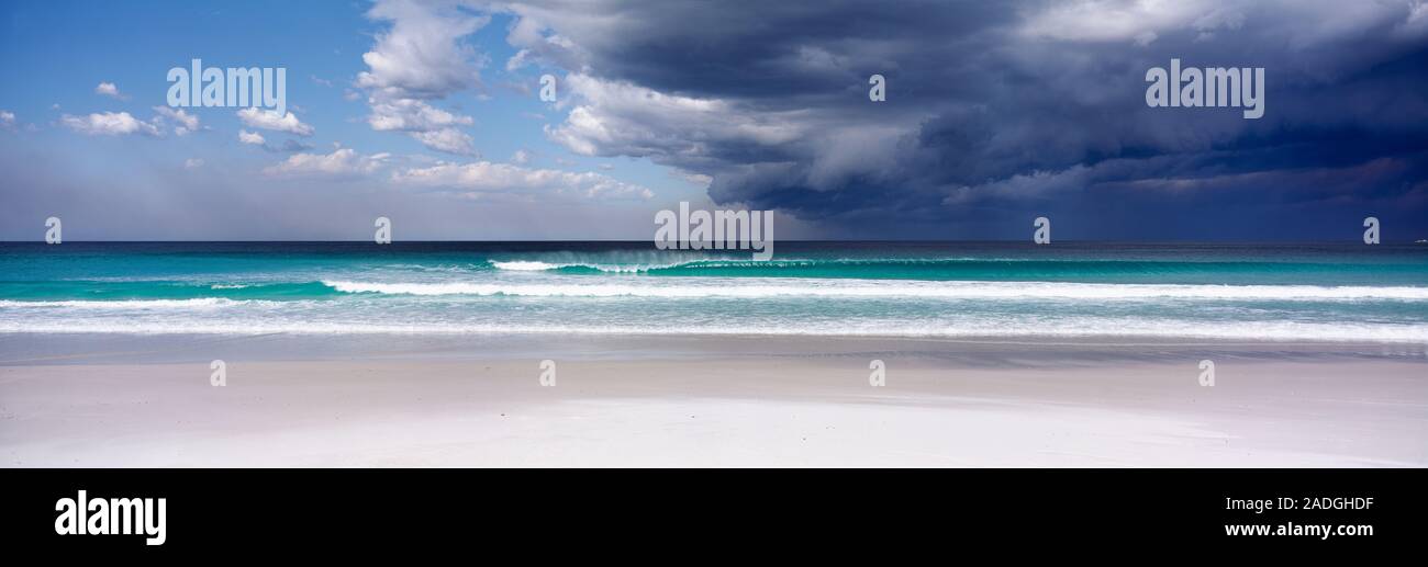 Clouds overcasting the ocean, Bay of Fires, Tasmania, Australia Stock Photo