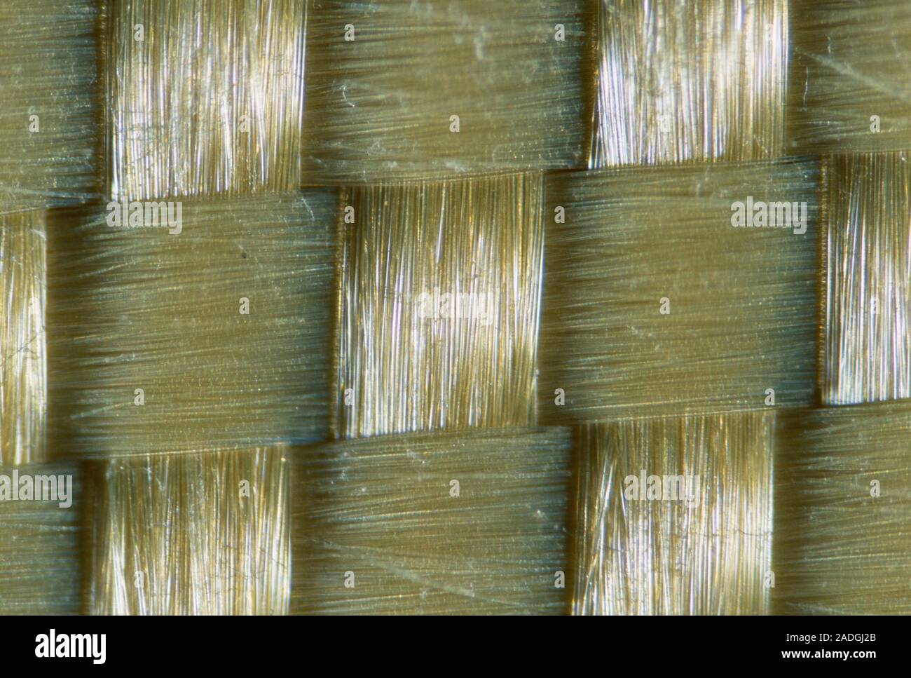 Kevlar fibres woven into material. Kevlar was discovered in 1965 by a