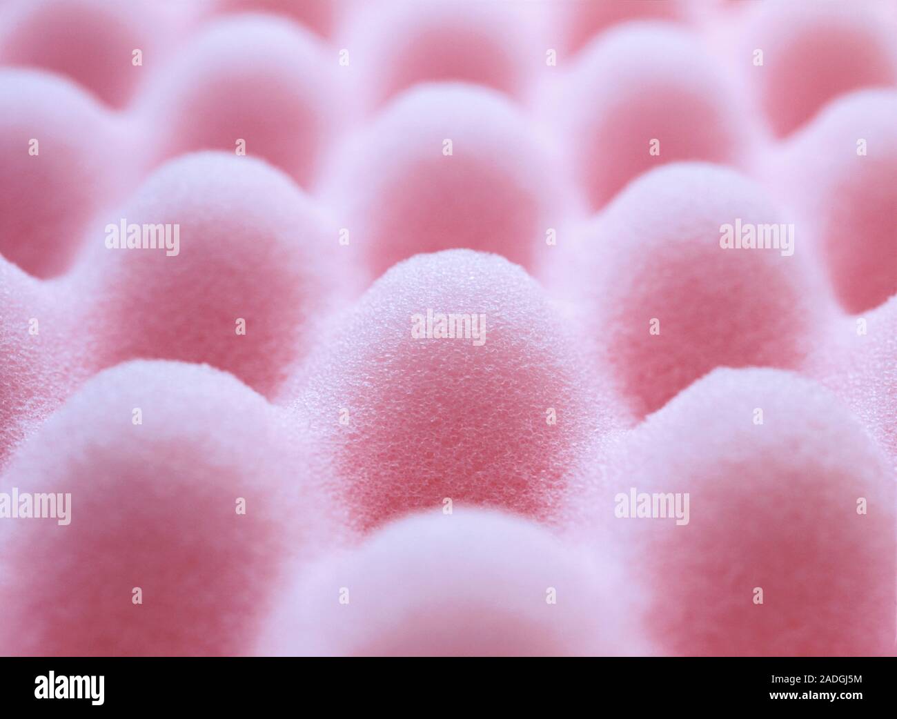 Packing foam, closeup. This soft foam is used as padding during the