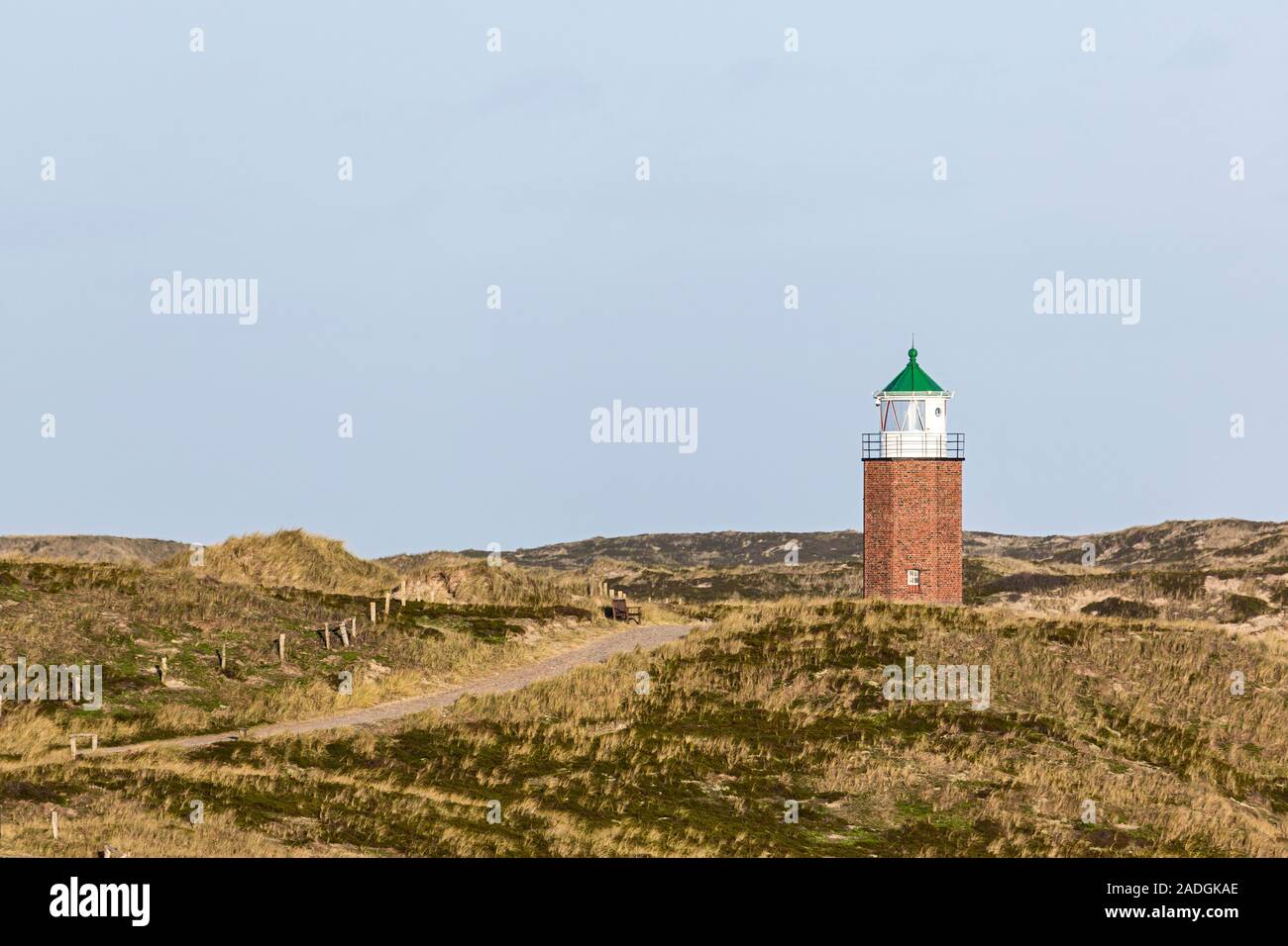 Sylt, Kampen, Duenen, Leuchtturm Stock Photo