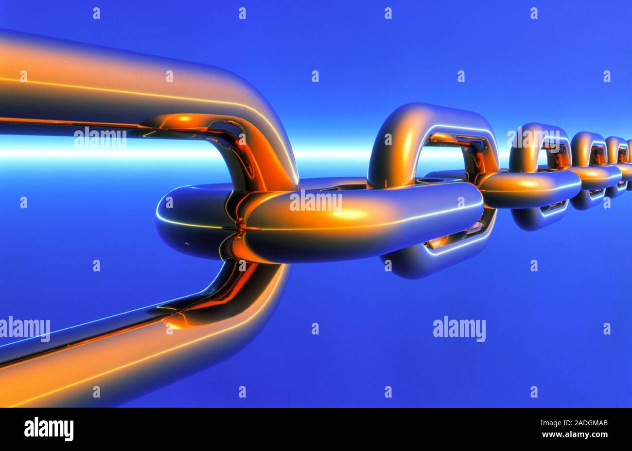 Chain. Computer illustration of a chain Stock Photo - Alamy