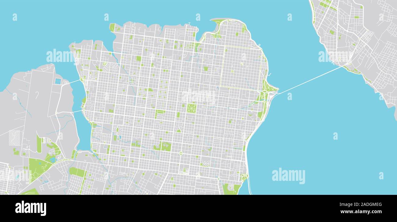 Urban vector city map of Posadas, Argentina Stock Vector Image & Art