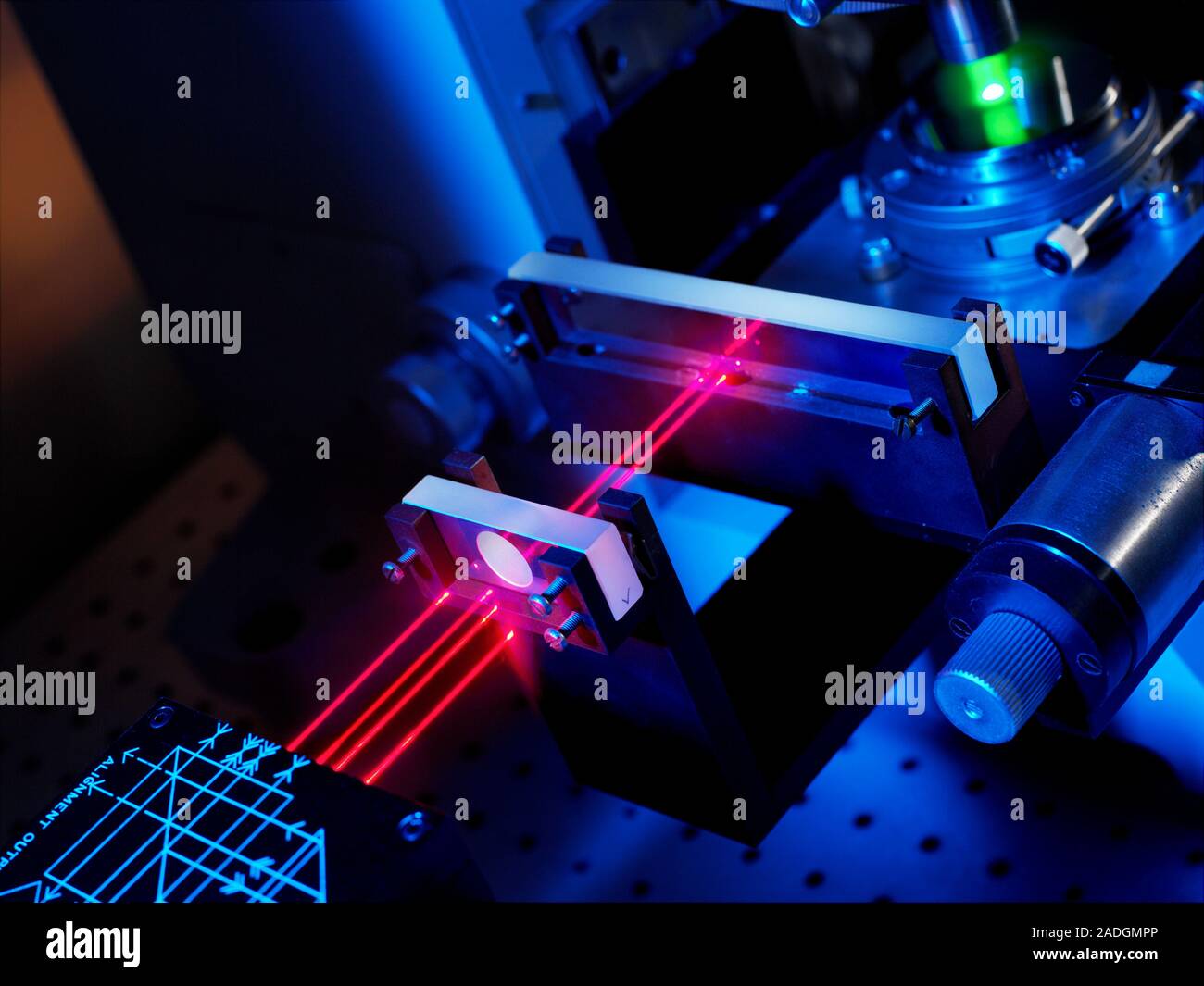 Hardness tester. This equipment determines a material's hardness by