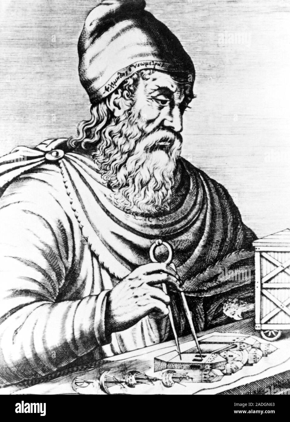 Archimedes. Portrait Of The Ancient Greek Mathematician And Physicist 