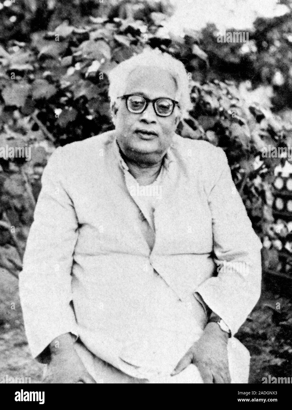 Satyendra Bose. portrait of the Indian physicist Nath Bose (1894-1974). Bose was educated and worked in India. His work ranged ov Stock Photo -