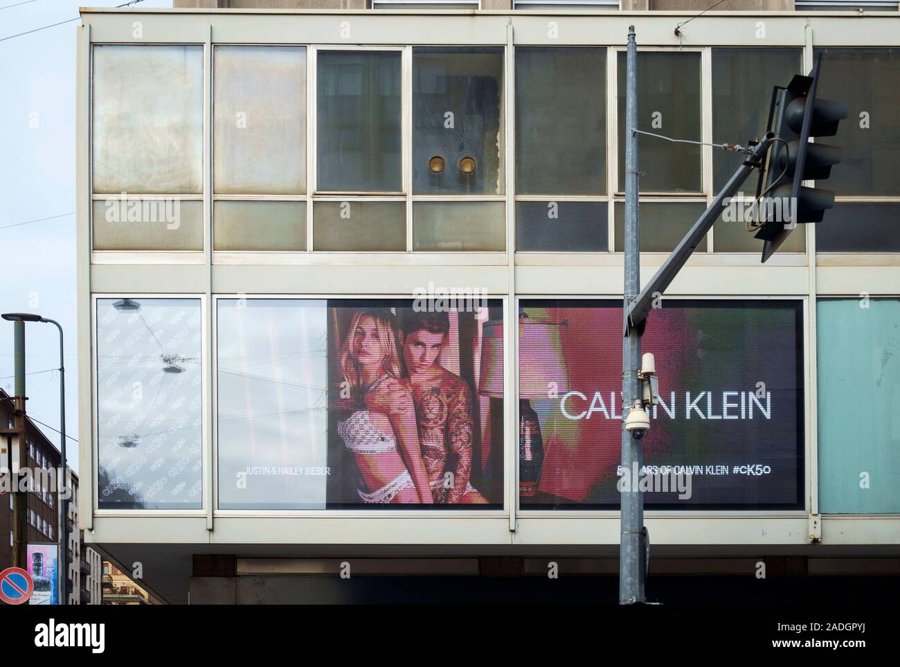 Milano, Italy, december 2019. Calvin Klein boutique shop in a main street  of the city Stock Photo - Alamy
