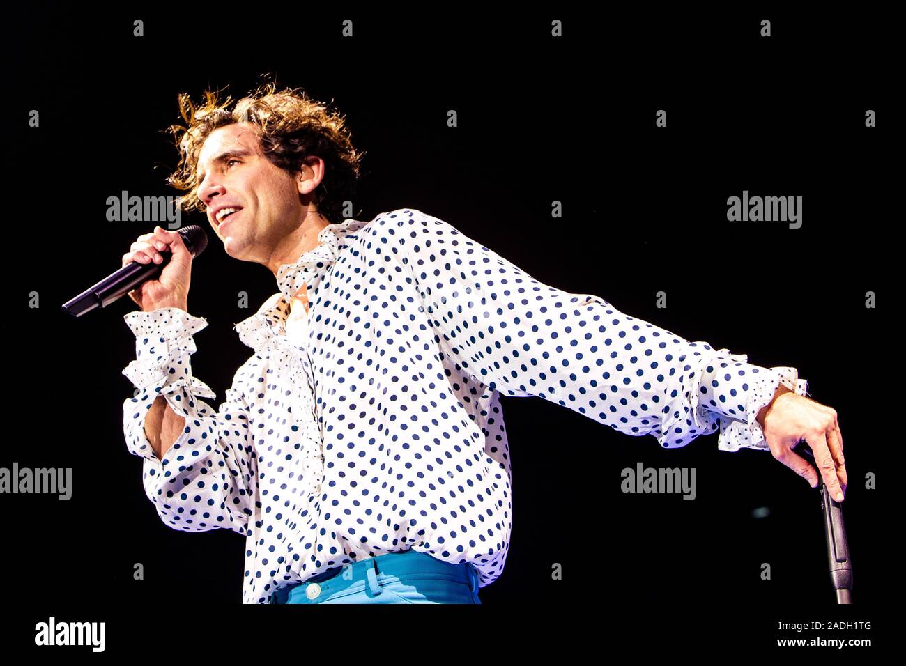 Mika performs live at Mediolanum Forum in Milano, Italy, on December 03  2019. Mika is an English recording artist and singer-songwriter, and He was  named the number-one predicted breakthrough act of 2007
