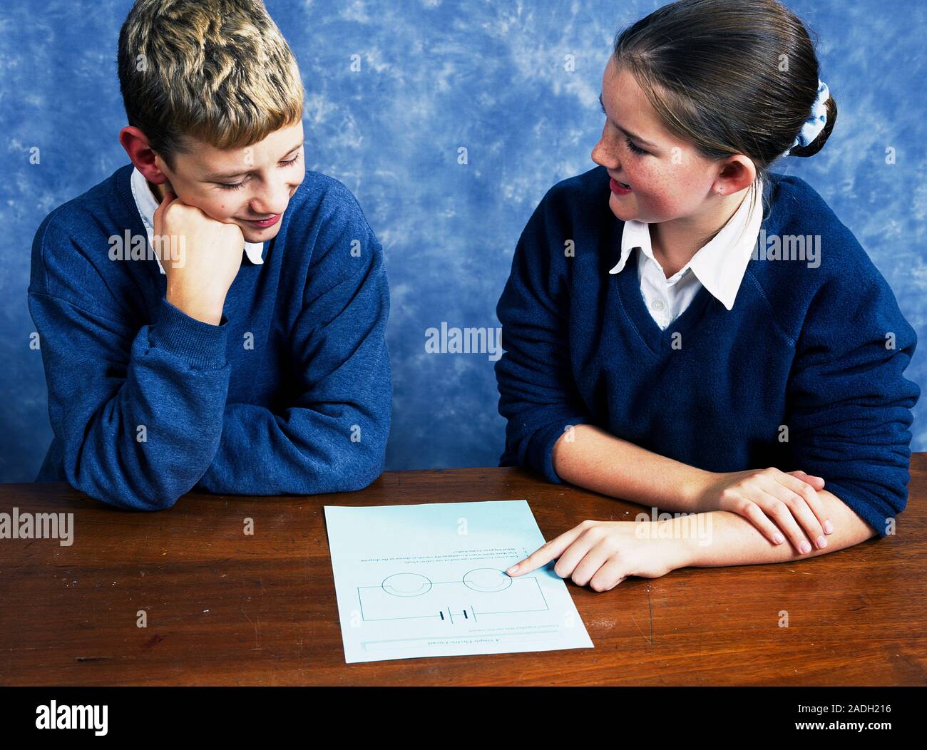 Physics Experiment Schoolchildren Preparing To Construct A Simple