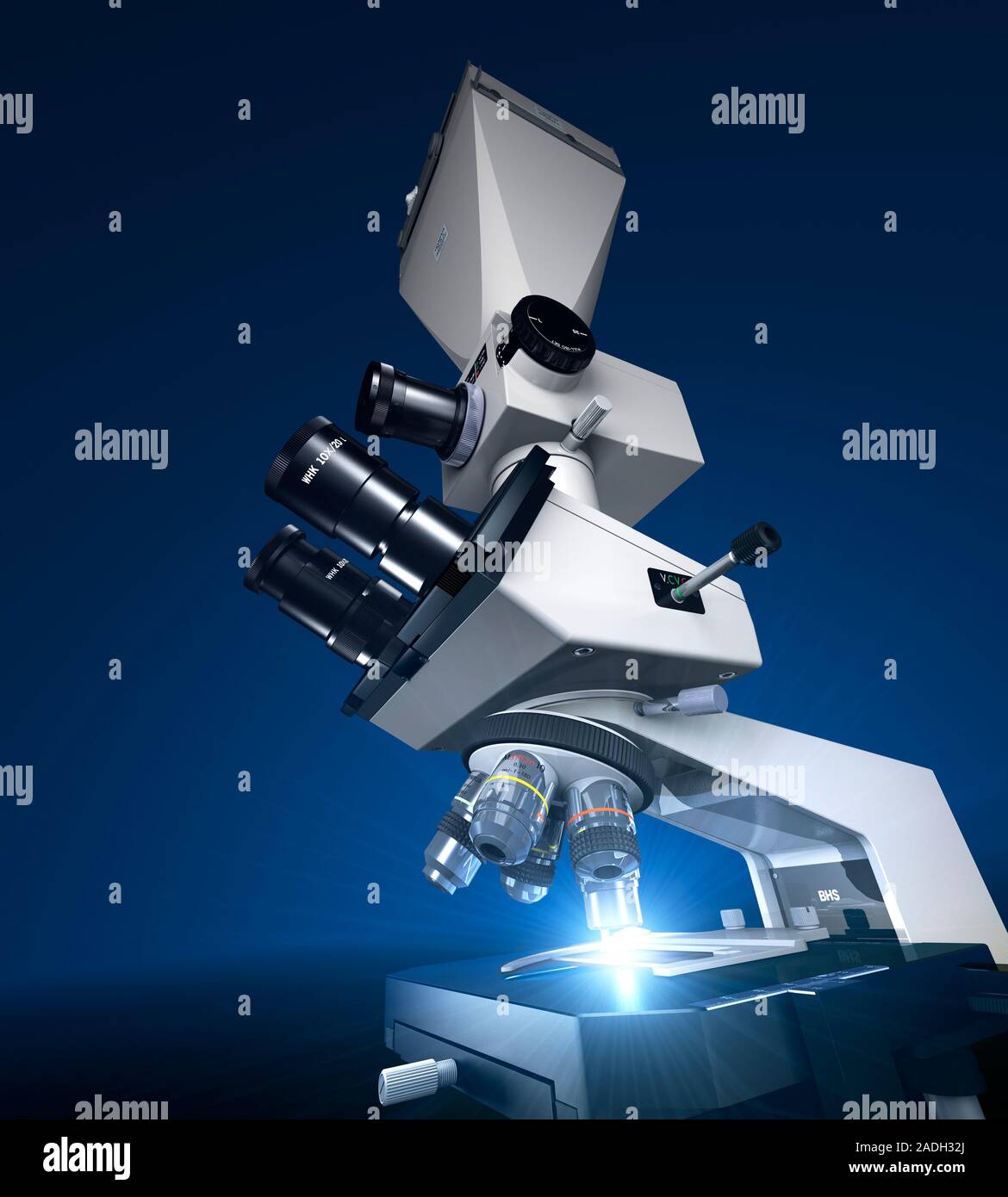 Light microscope. Light microscope with a high resolution digital
