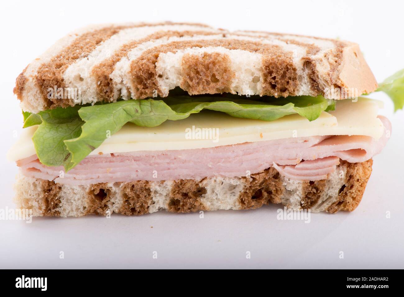 Reuben Sandwich on pumpernickel and rye bread Stock Photo Alamy