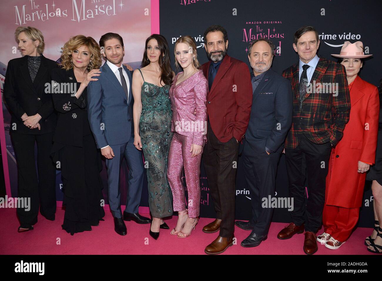 New York USA 03rd Dec 2019 L R Jane Lynch Caroline Aaron 