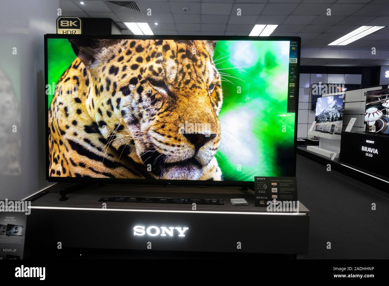 Sony Z9G 8K HDR television TV screen Stock Photo Alamy