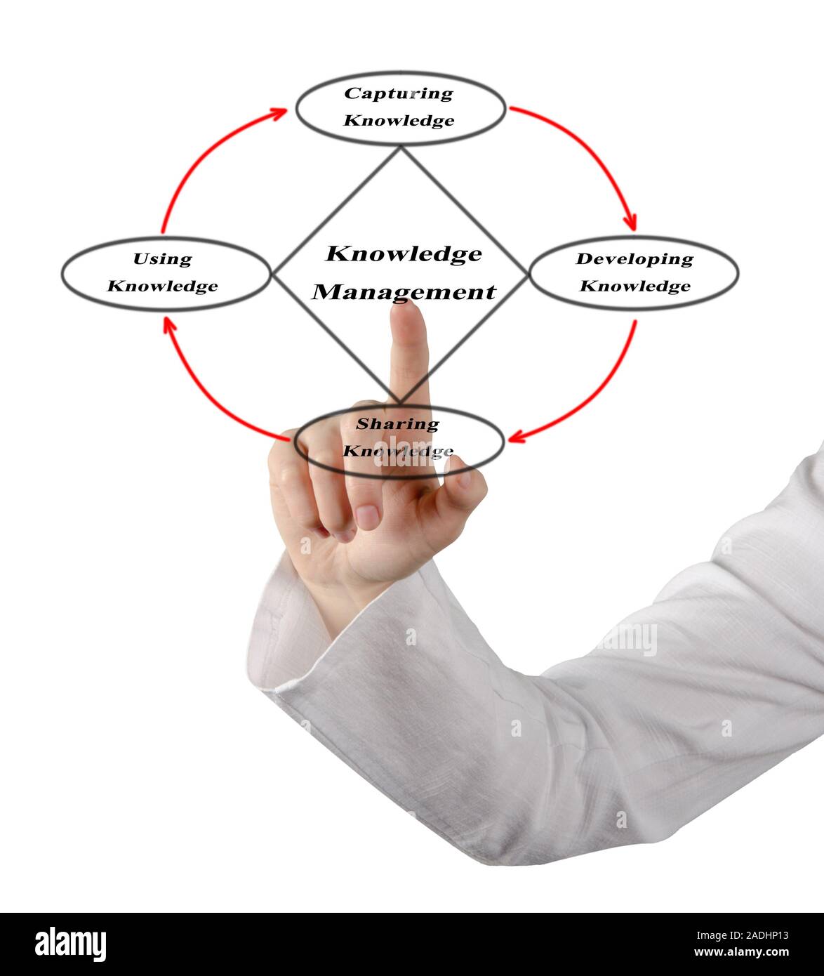 Diagram of knowledge managment Stock Photo - Alamy