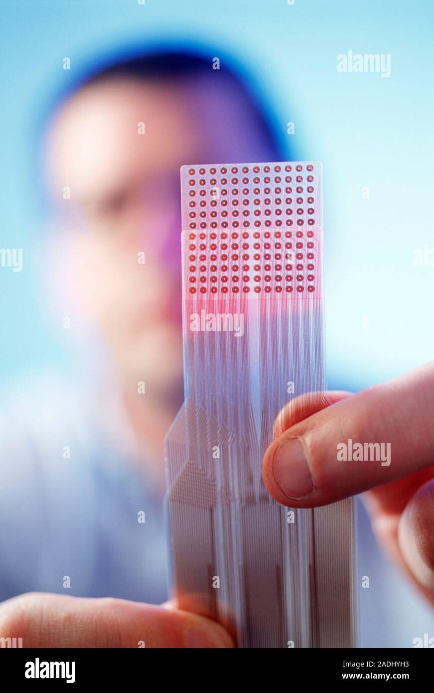 Visual system for the blind. Electro-tactile pad for the TVSS (Tactile Vision Substitution System). TVSS was first developed by Professor Paul Bach- Y Stock Photo
