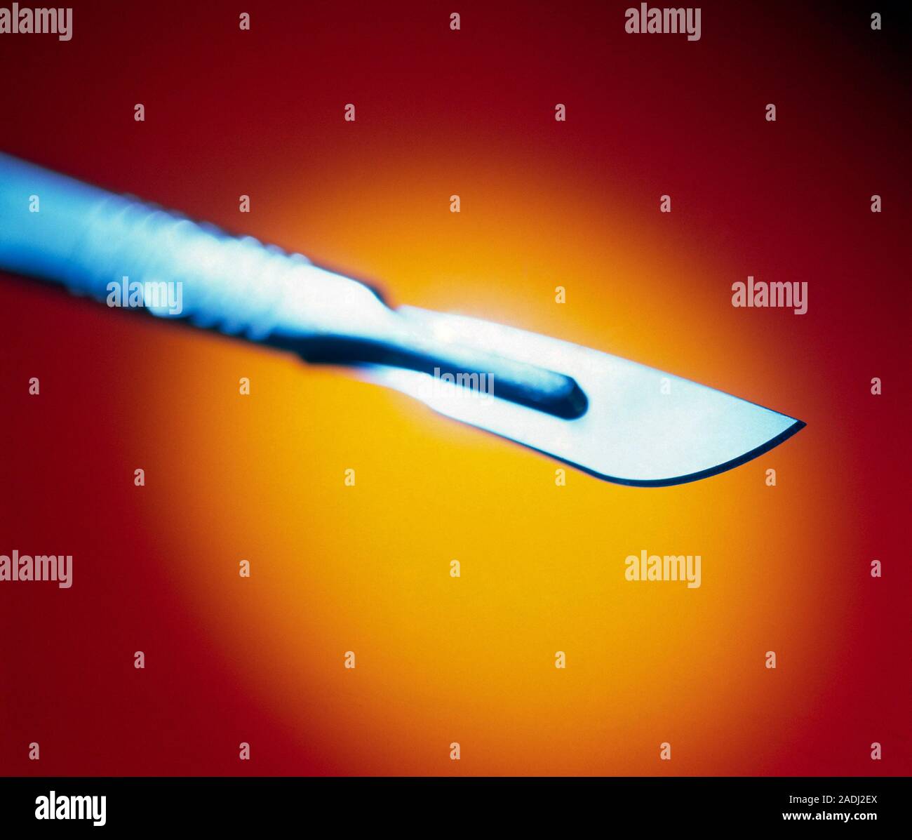 Scalpel. Closeup of a surgical scalpel showing its razorsharp
