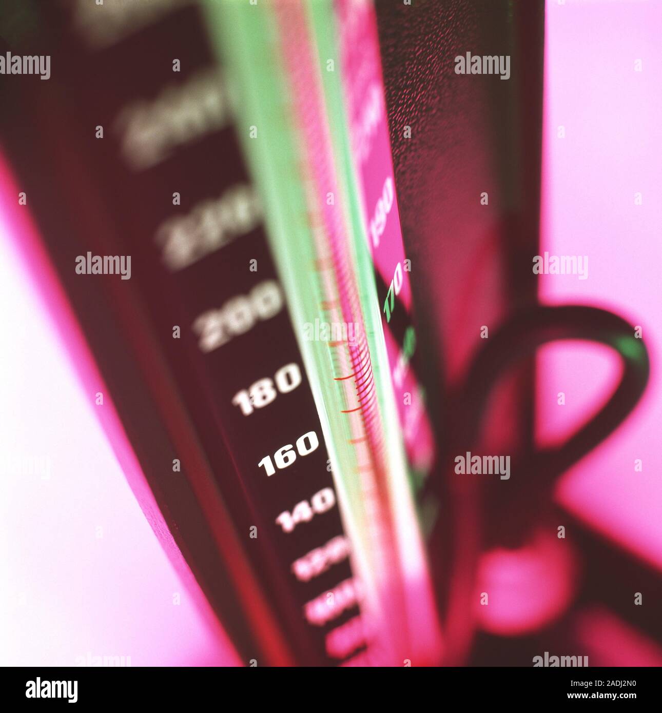 Blood pressure gauge. This sphygmomanometer gauge measures blood