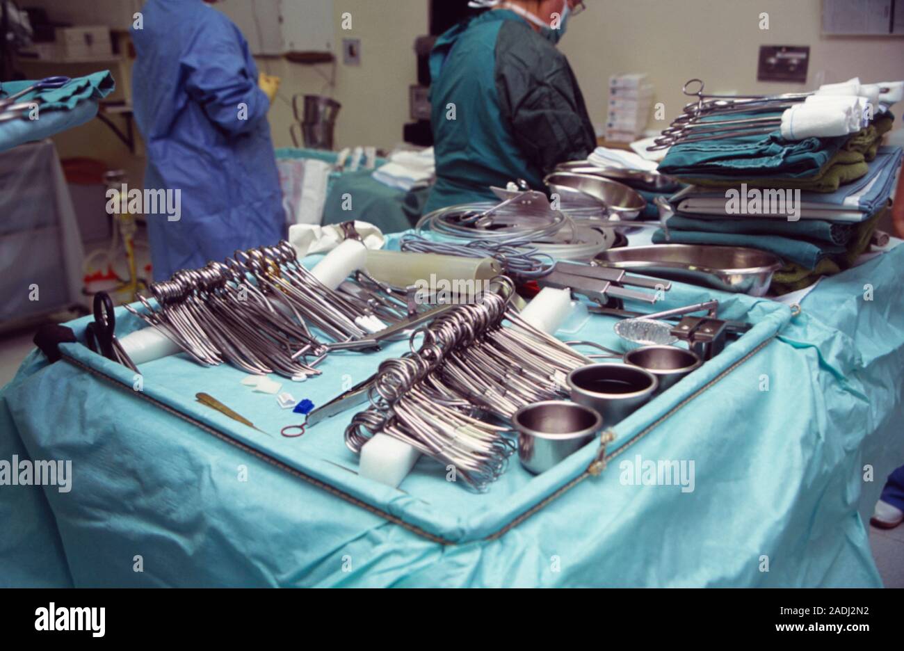 Heart surgery equipment. Set of surgical instruments for use in heart