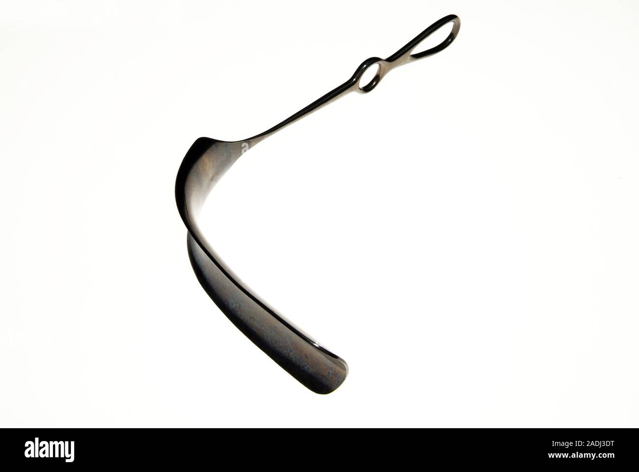 Deaver retractor. This surgical instrument is used to retract deep