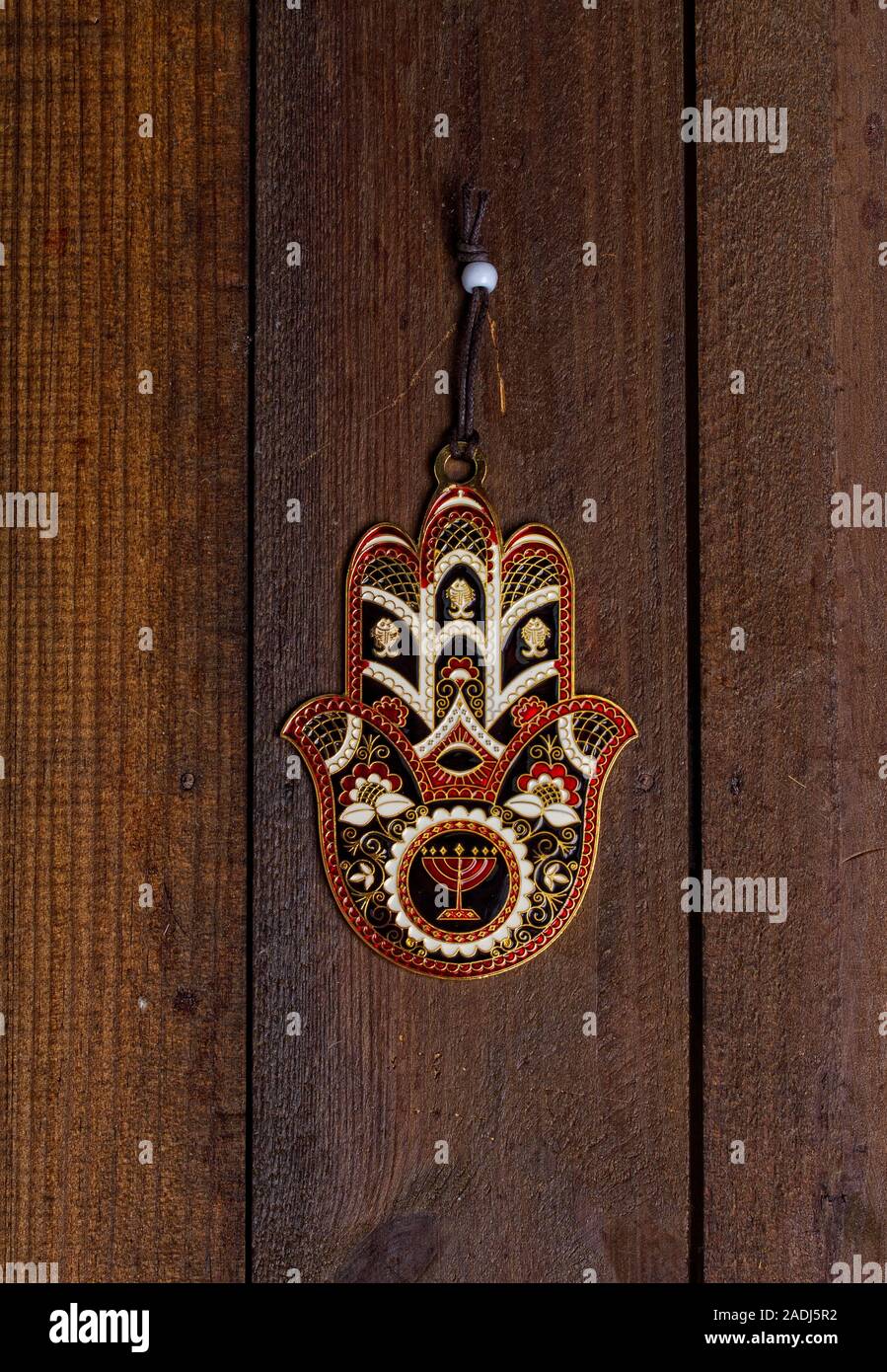 Protective Amulet Hamsa Fatima Hand With A Beautiful Pattern