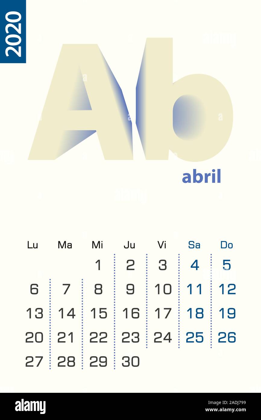 Blank Spanish Calendar Template