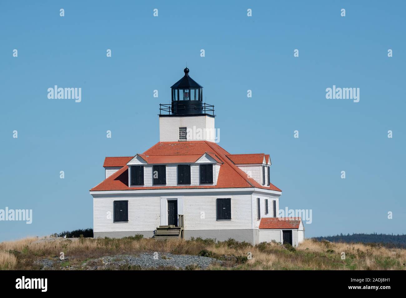 Egg Rock Lighthouse, Bar Harbour, Acadia National Park, Maine, USA Stock Photo