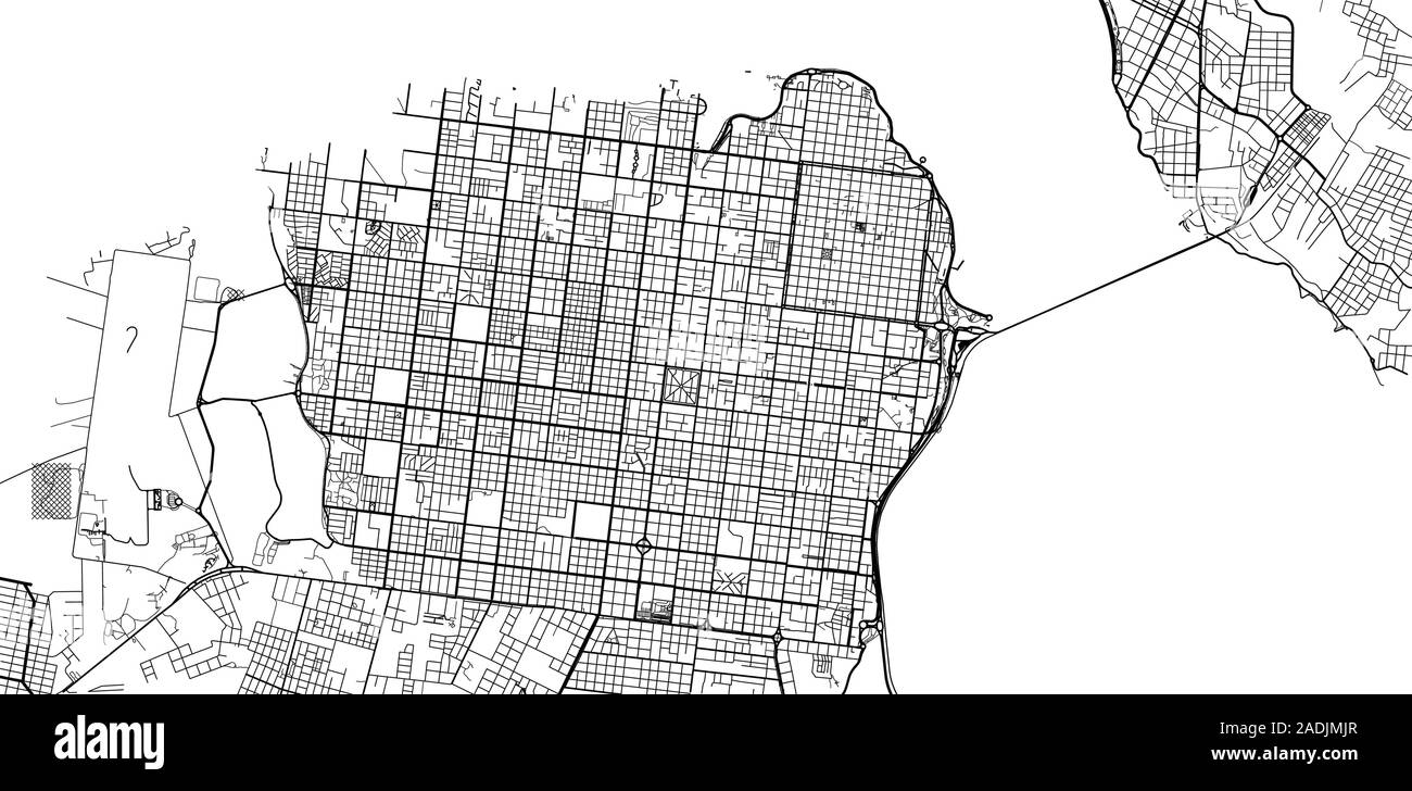 Urban vector city map of Posadas, Argentina Stock Vector Image & Art