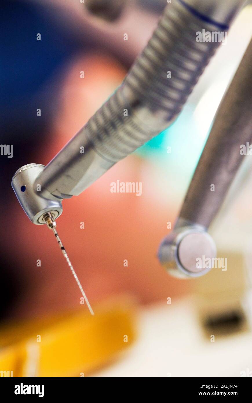 Root canal dentistry drill. This long, thin drill is designed to drill