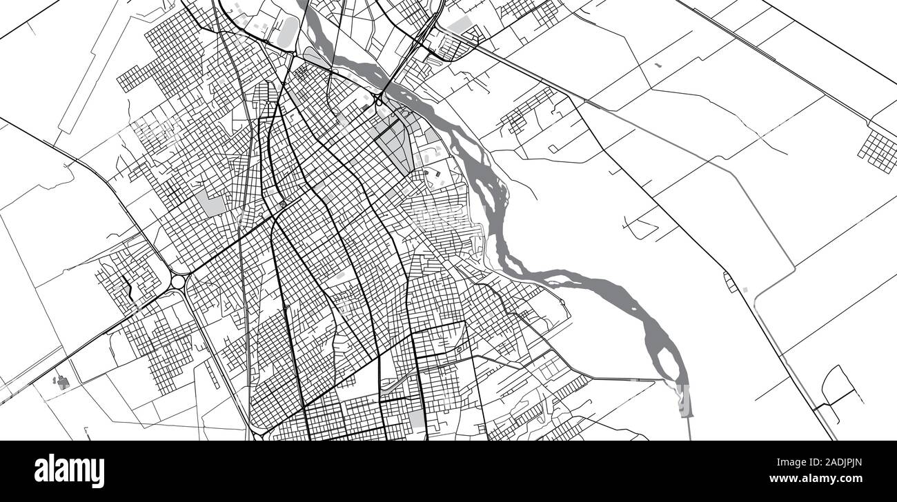 Urban Vector City Map Of Santiago Del Estero Argentina 2ADJPJN 