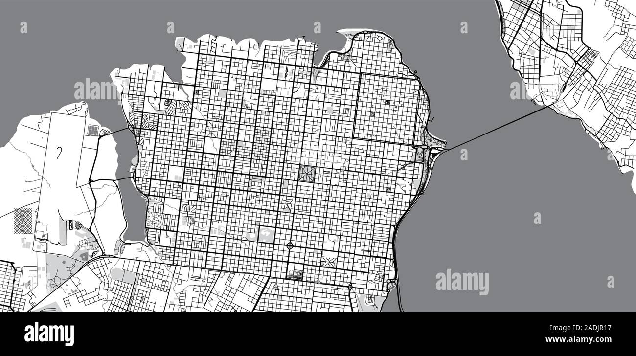 Urban vector city map of Posadas, Argentina Stock Vector Image & Art