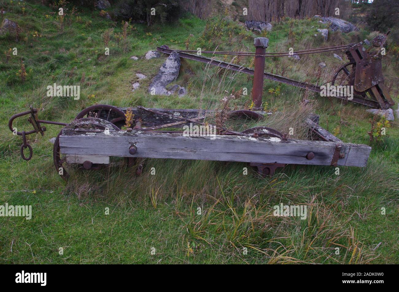 Te Araroa Trail. Buxton lime kilns. South Island. New Zealand Stock