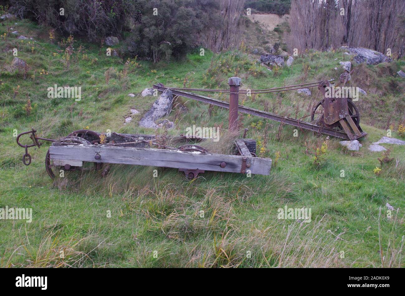 Te Araroa Trail. Buxton lime kilns. South Island. New Zealand Stock