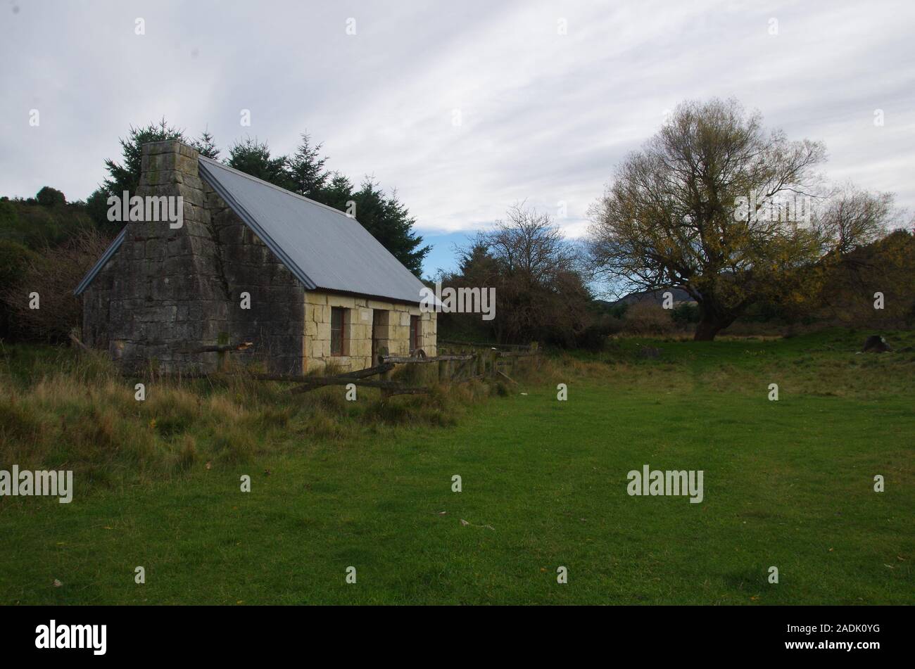 The Old Stone Cottage. Te Araroa Trail. Buxton lime kilns. South Island