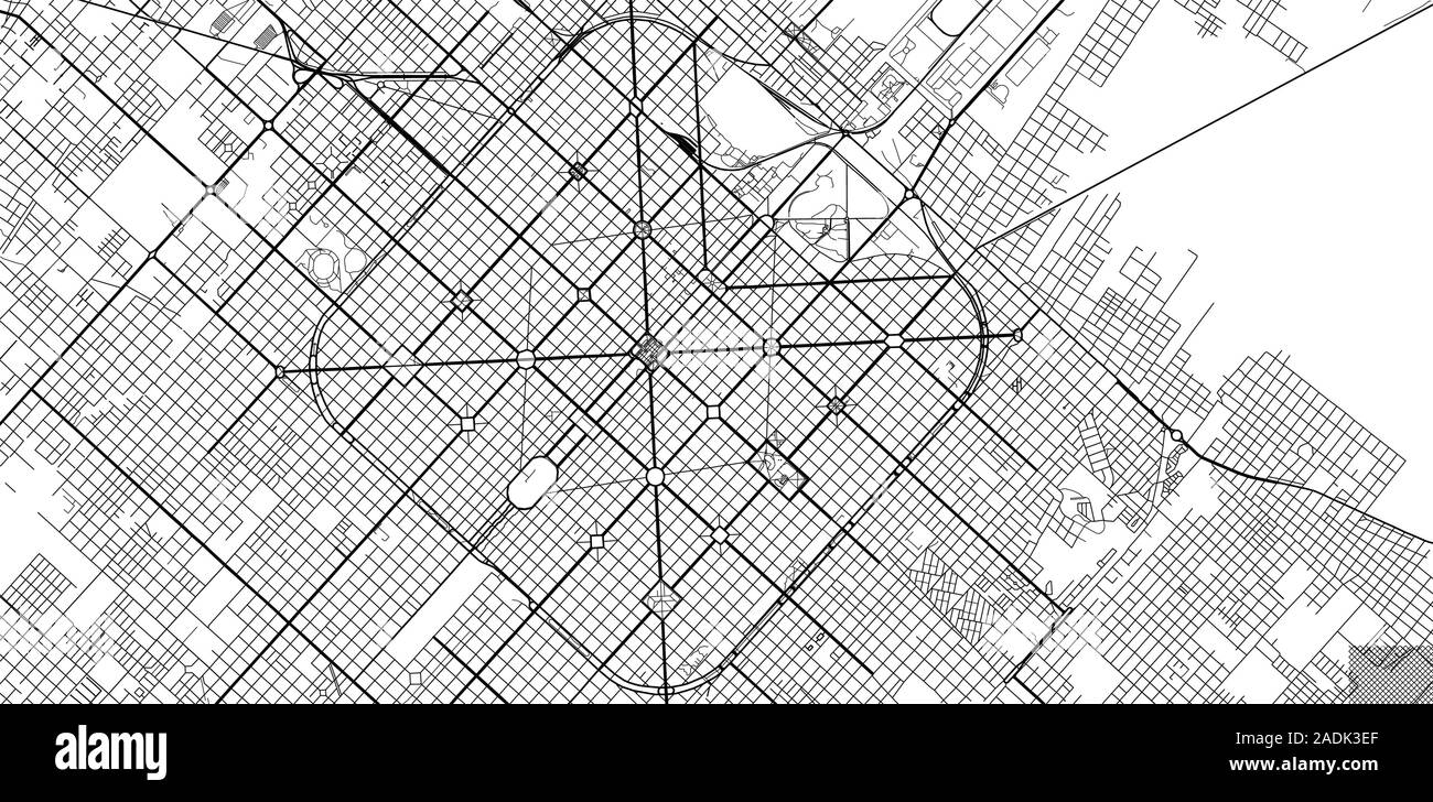 Urban vector city map of La Plata, Argentina Stock Vector Image & Art