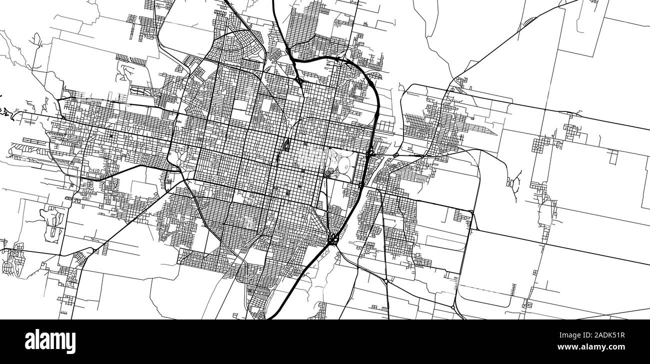 Urban vector city map of San Miguel de Tucuman, Argentina Stock Vector