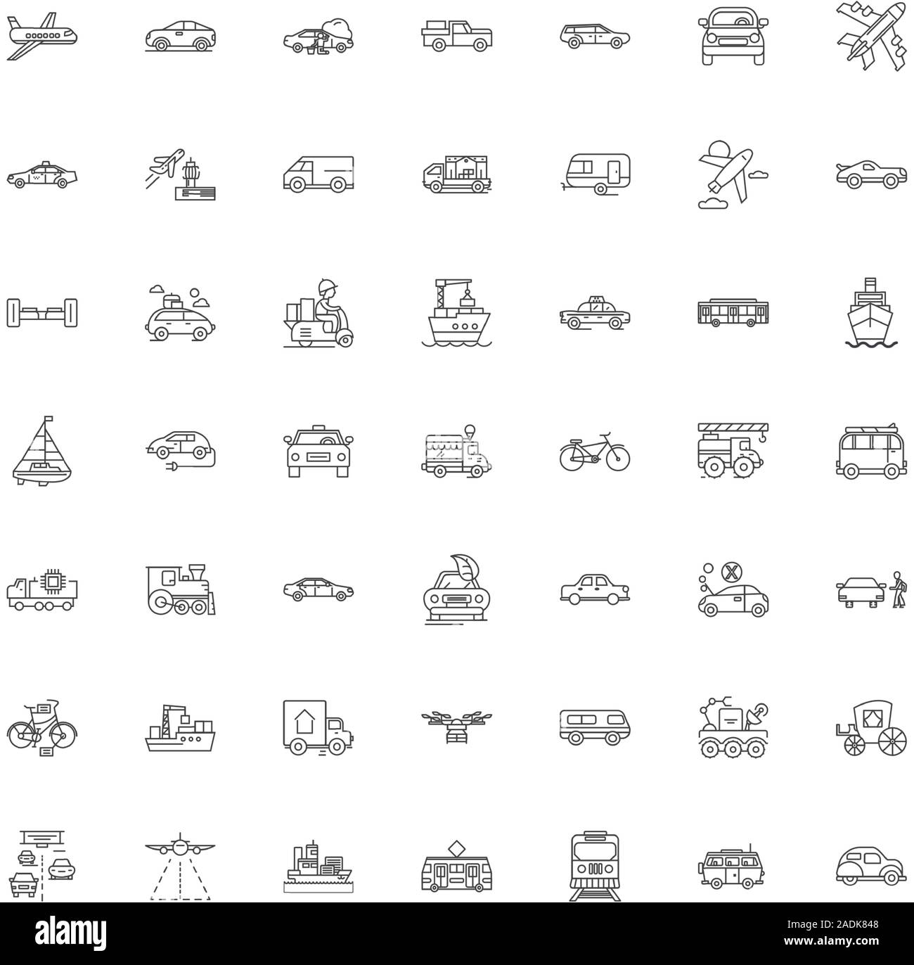 Fast delivery line icons, signs, symbols vector, linear illustration ...