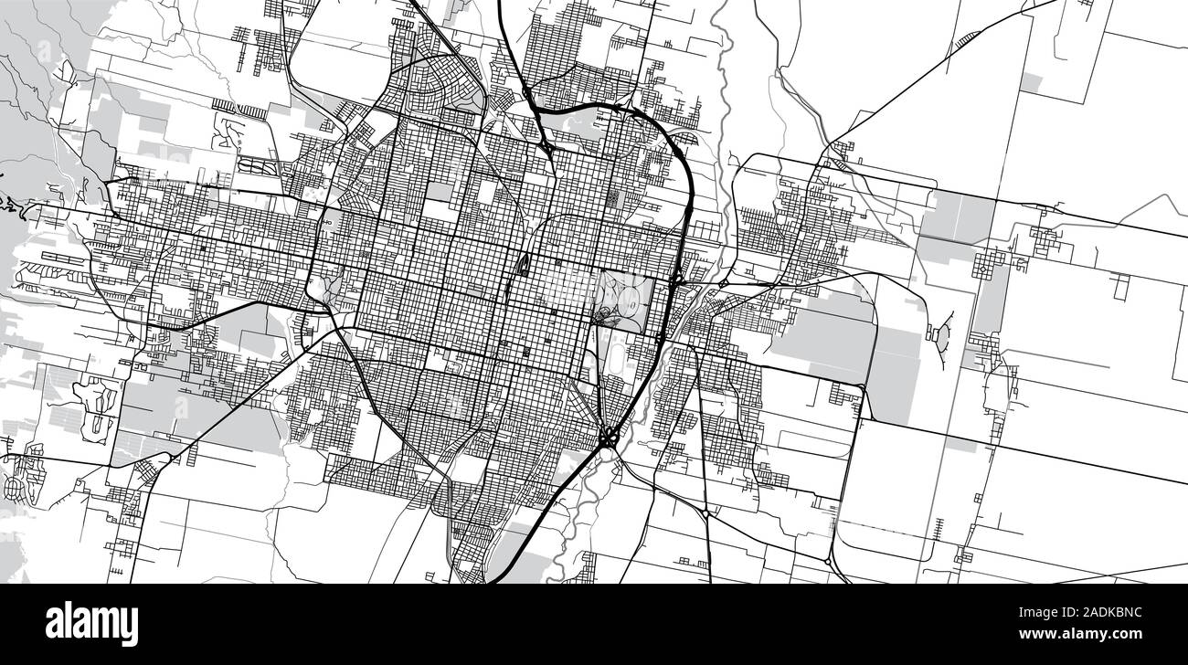Urban vector city map of San Miguel de Tucuman, Argentina Stock Vector