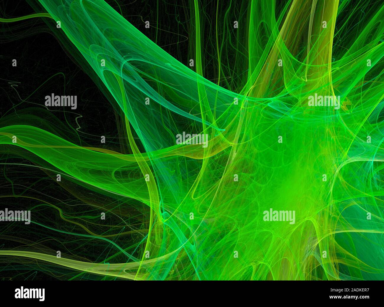 Nerve cell. Computer artwork of a nerve cell, or neuron. Neurons are ...