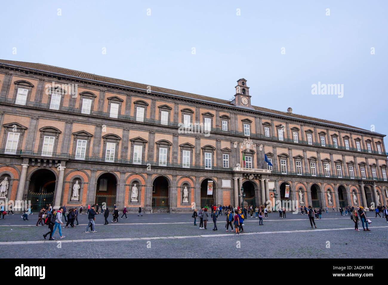 Piazza del Plebiscito, Naples, Italy Stock Photo