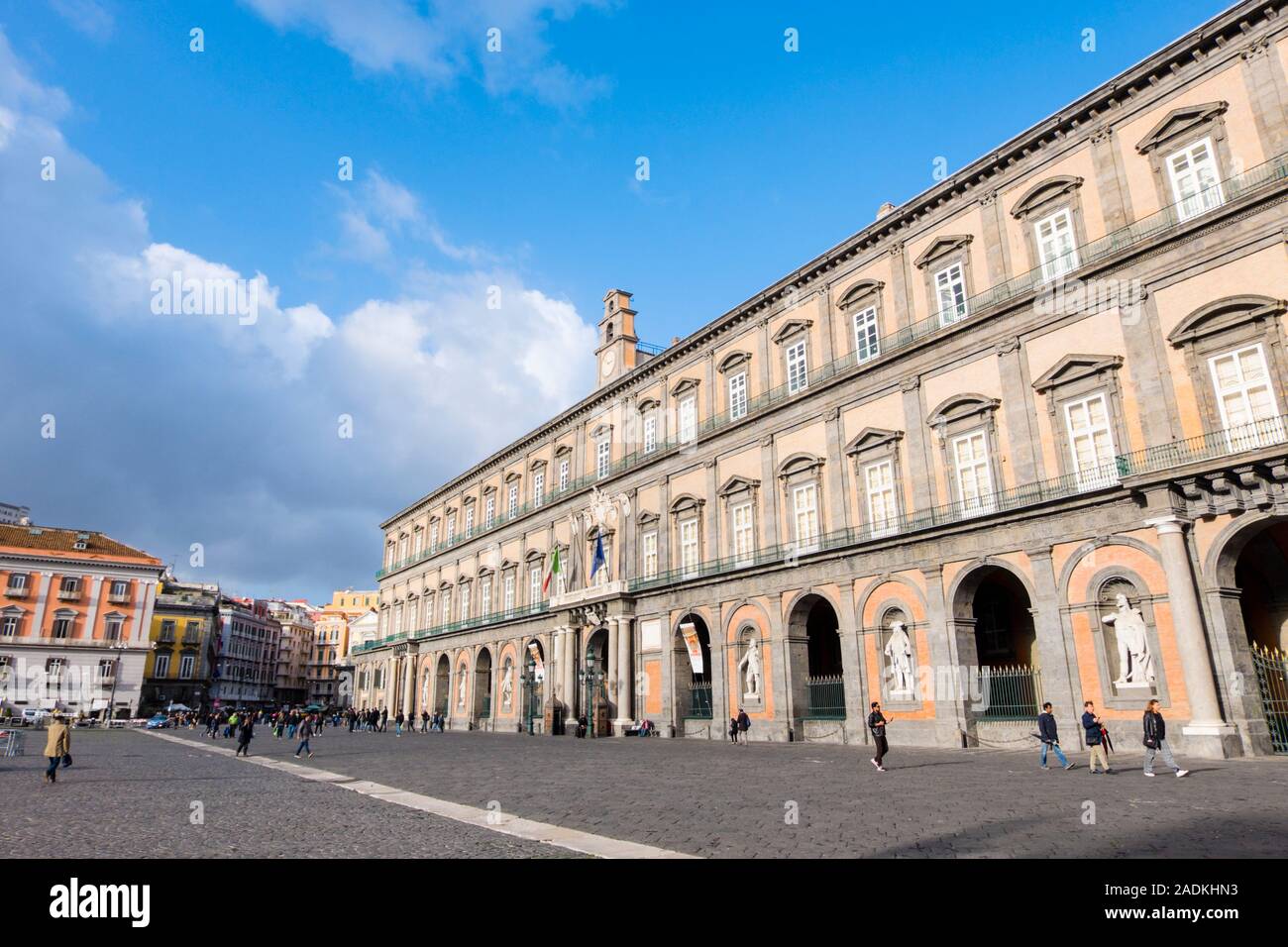 Piazza del Plebiscito, Naples, Italy Stock Photo