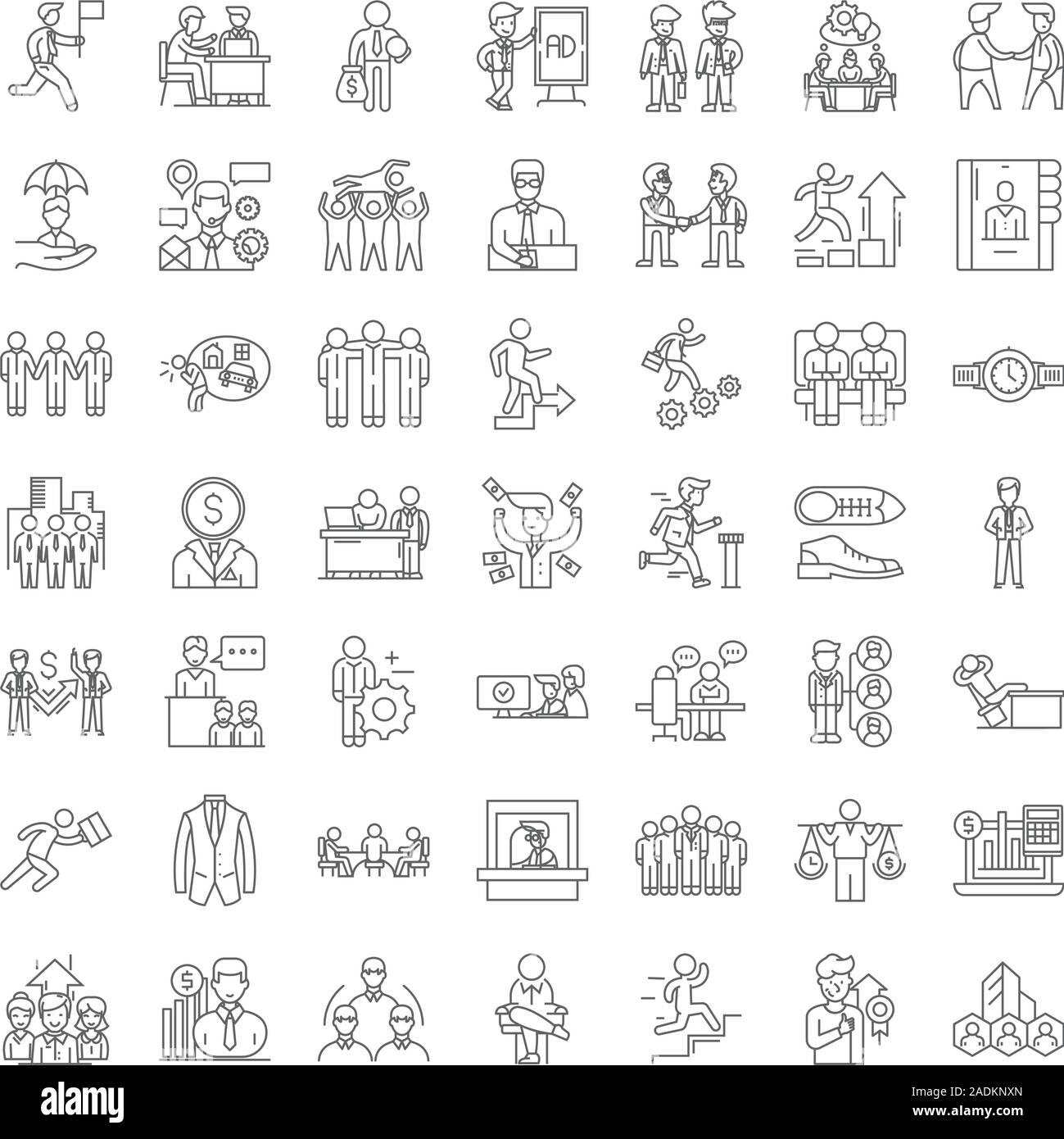 Office people linear icons, signs, symbols vector line illustration set ...