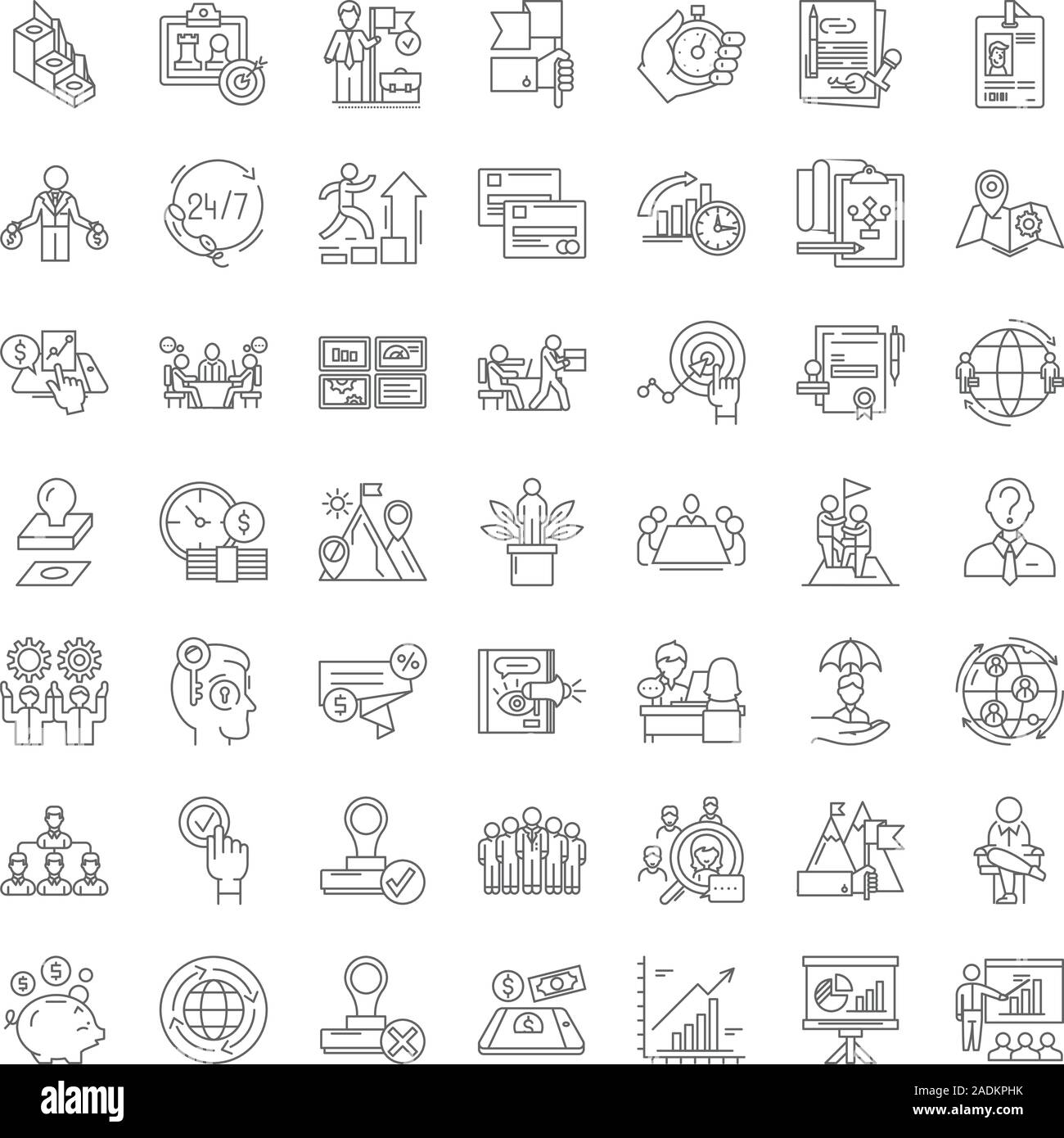 Product idea linear icons, signs, symbols vector line illustration set ...